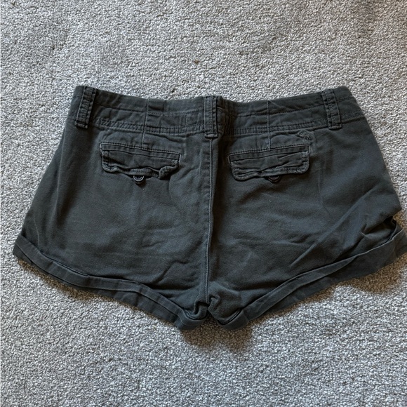 Abercrombie and Fitch Y2K Women's Dark Green Short Shorts - Picture 5 of 5